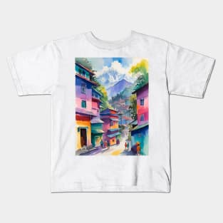 Darjeeling town Himalayas Kids T-Shirt